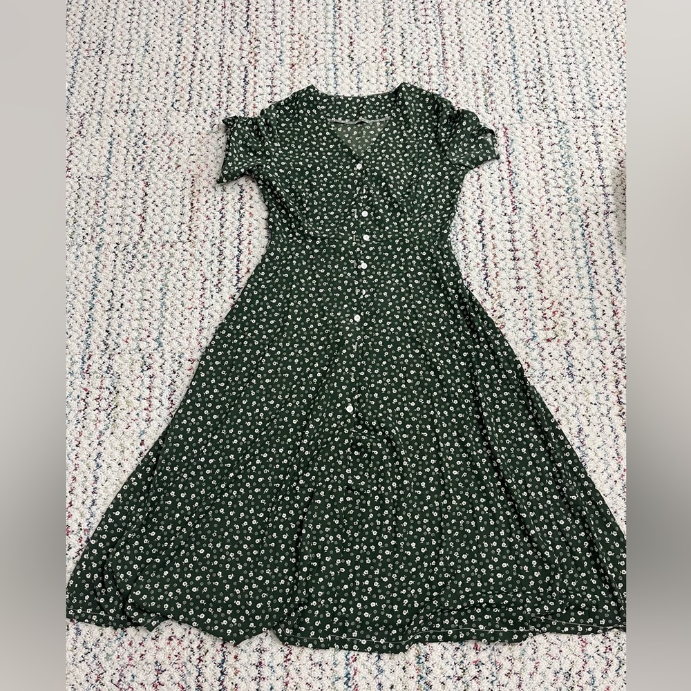 Green Flower Dress